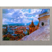 Ecuador Wandkunst, Cuenca Leinwanddruck, Skyline von AroundWorldArt