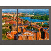 Georgetown Leinwand Druck, Skyline, Wandkunst von AroundWorldArt