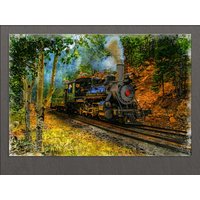 Georgetown Schleife Eisenbahn Leinwand Druck, Wandkunst, Colorado von AroundWorldArt