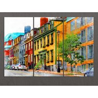 Halifax Leinwanddruck, Wandkunst, Downtown, Painting, Nova Scotia, Kanada von AroundWorldArt