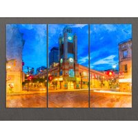Hamilton Leinwanddruck, Downtown, Wandbild, Gemälde, Ontario, Kanada von AroundWorldArt