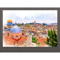 Jerusalem Leinwanddruck, Skyline, Israel Gemälde, Wandkunst, Druck, Leinwanddruck Jerusalem Leinwanddruck, Skyline, Israel Gemälde, Wandkunst, Druck, Leinwanddruck von AroundWorldArt