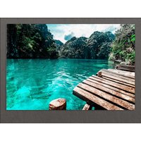 Lake in Philippines Leinwanddruck, Philippinen Wandkunst, Natur, Gemälde von AroundWorldArt