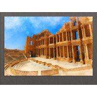 Libysche Leinwanddruck, Sabratha, Wandkunst, Sabratha Leinwand, Malerei, Libyer Druck von AroundWorldArt