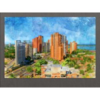 Maracaibo Leinwand Druck, Skyline, Wandkunst, Venezuela von AroundWorldArt