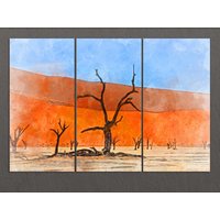 Namib Wüste Leinwanddruck, Malerei, Namibia Wandkunst, Druck von AroundWorldArt