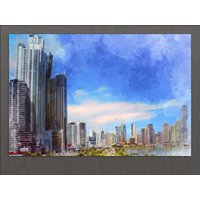 Panama City Leinwand Druck, Panama-Wand-Kunst, Malerei, Wandkunst von AroundWorldArt