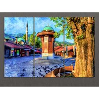 Sarajevo Leinwanddruck, Innenstadt, Wandkunst, Bosnien Und Herzegowina Sarajevo Leinwanddruck, Innenstadt, Wandkunst, Bosnien Und Herzegowina von AroundWorldArt