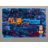 Sarajevo Skyline, Leinwand Druck, Wandkunst, Bosnien Und Herzegowina von AroundWorldArt