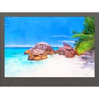 Seychellen Leinwanddruck, Wandkunst, Gemälde, Druck von AroundWorldArt