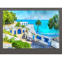 Sidi Bou Saïd, Tunesien Leinwanddruck, Wandkunst, Gemälde, Leinwandkunst Sidi Bou Saïd, Tunesien Leinwanddruck, Wandkunst, Gemälde, Leinwandkunst von AroundWorldArt