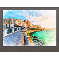 Syracuse, Sizilien Leinwanddruck, Malerei, Wandkunst, Italien Syracuse, Sizilien Leinwanddruck, Malerei, Wandkunst, Italien von AroundWorldArt