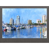 st. Petersburg, Florida Leinwanddruck, Petersburg Marina Gemälde, Wall Art von AroundWorldArt