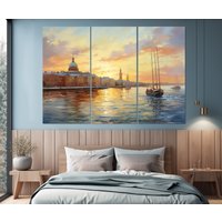 st. Petersburg Skyline, Florida Leinwanddruck, Marina Gemälde, Wall Art von AroundWorldArt