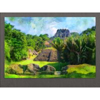 xunantunich Maya Ruinen in Belize Leinwand Druck, Wandkunst von AroundWorldArt