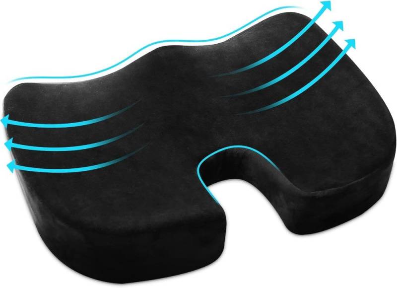 Arova Steißbeinkissen Steißbein Orthopädisches Memory-Sitzkissen für Auto, Büro und Zuhause, Orthopädisches Sitzkissen-Set, 1x Orthopädisches Memory-Schaum Sitzkissen, hochwertig von Arova