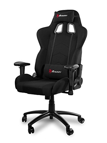 Arozzi Inizio Mesh Fabric Ergonomic Computer Gaming/Office Chair with High Backrest, Recliner, Swivel, Tilt, Rocker, Adjustable Height and Adjustable Lumbar and Neck Support Pillows - Black von Arozzi