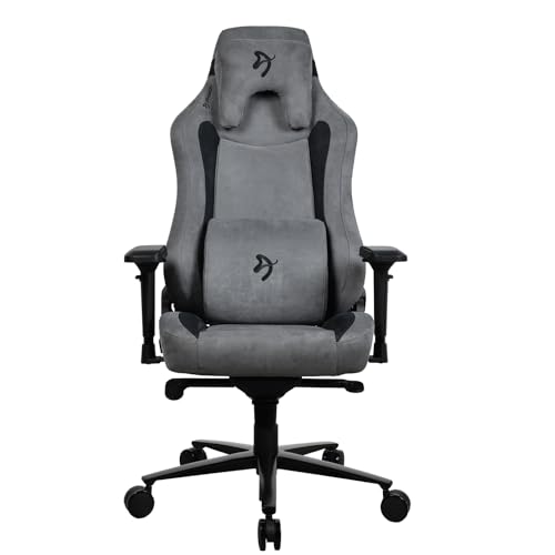Arozzi Vernazza Supersoft™ Luxuriöser Gaming- oder Bürostuhl aus strapazierfähigem Stoff, weiche Memory-Schaum-Lenden- und Nackenkissen, Tragkraft: 145 kg, 4D-Armlehnen – (Anthracite) von Arozzi