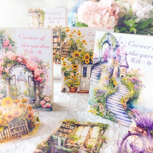 120pcs Blumen Sticker Scrapbooking Zubehör,Garten Scrapbook Stickers Aesthetic Set für DIY Scrapbook Accessories, Photo Album, Diary, Photo Book, Notebook, Journaling, Calendar(Garden Corner Series) 120pcs Blumen Sticker Scrapbooking Zubehör,Garten Scrapbook Stickers Aesthetic Set für DIY Scrapbook Accessories, Photo Album, Diary, Photo Book, Notebook, Journaling, Calendar(Garden Corner Series) von Arpaper