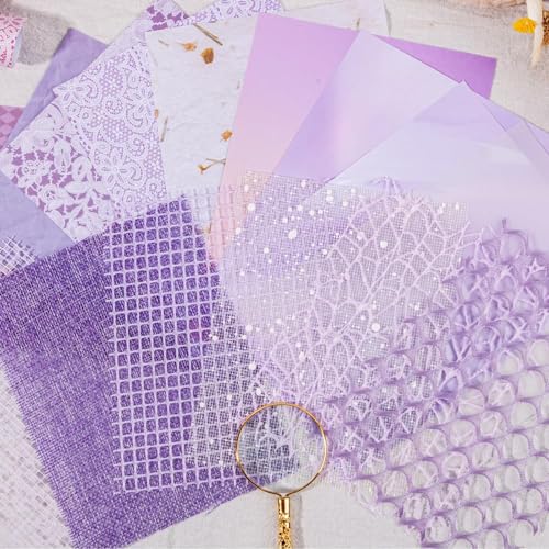 Arpaper Scrapbook Papier 45 Stück，Designpapier Bastelpapier Muster Scrapbook Journaling Scrapbooking Bullet Journal Zubehör Papier Junk Journal Scrap Book Stickerbuch Erwachsene Basteln(Light Dream 2 von Arpaper