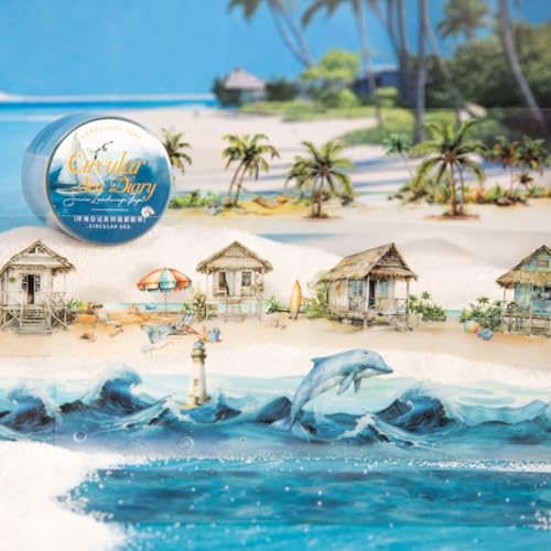 Arpaper Scrapbooking Journaling Zubehör,Scrapbook Stickers 6 Rolls Ocean Series PET Washi Tape Stickers für Fotoalben,Kalender,Journaling(Sea Diary Arpaper Scrapbooking Journaling Zubehör,Scrapbook Stickers 6 Rolls Ocean Series PET Washi Tape Stickers für Fotoalben,Kalender,Journaling(Sea Diary von Arpaper