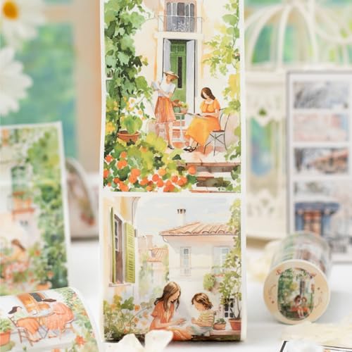 Arpaper Scrapbooking Zubehör Stickers,6 Rolls Scrapbook PET Tape Landscape Series Sticker Accessories für Journaling Scrapbooking Fotoalbum,Notebook,DIY Painting(Dawn and Dusk) von Arpaper