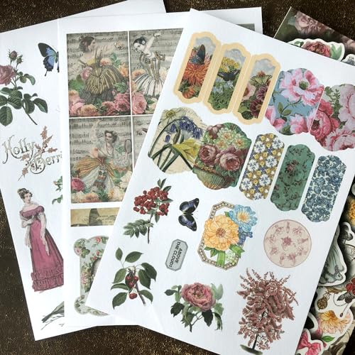Arpaper Washi Scrapbook Stickers Zubehör Set 40 Blatt,Vintage Blumen Plants Butterfly Aesthetic Scrapbooking Aufkleber for Bullet Journal Zubehör,Photo Albums, Notebook,DIY Arts Arpaper Washi Scrapbook Stickers Zubehör Set 40 Blatt,Vintage Blumen Plants Butterfly Aesthetic Scrapbooking Aufkleber for Bullet Journal Zubehör,Photo Albums, Notebook,DIY Arts von Arpaper