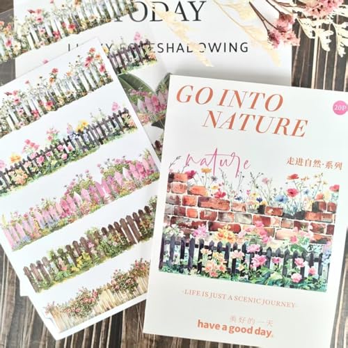 Scrapbook Bullet Journal Zubehör,Scrapbook Stickers aus der Kollektion Plants und Natur Für Scrapbooking Zubehör, Fotoalbum,Kalender,DIY Crafts,Painting(Horticultural Dream) von Arpaper