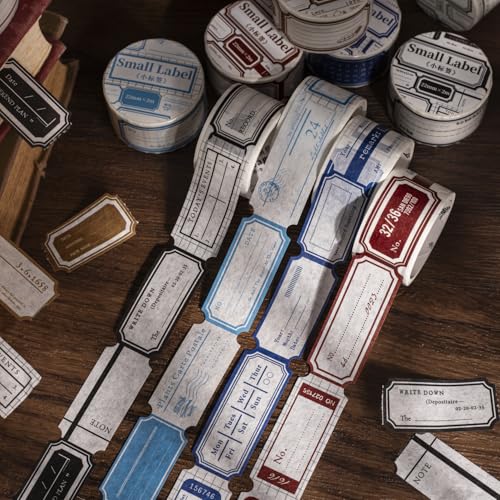 Scrapbooking Stickers Tape,6 Rolls Label Journaling Zubehör Sticker Aufkleber Band Decorative für Bullet Journal,Photo Album,Mobile Phone(Small Label) von Arpaper