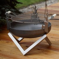 stahl Feuerstelle Yanartas | 45cm Durchmesser Mit Edelstahl Grill Bbq von ArpeStudio