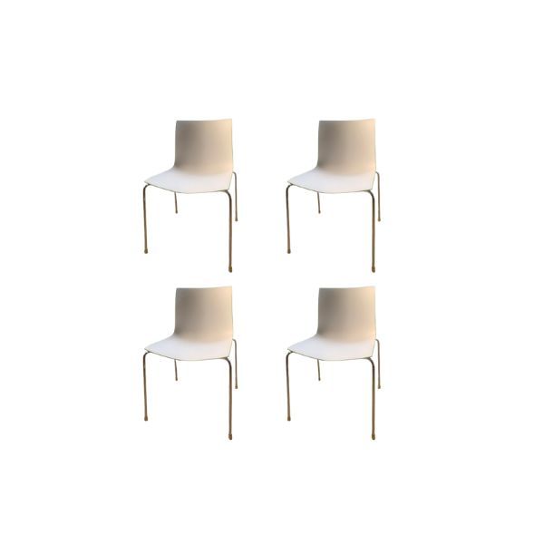 4er-Set Catifa 46 Stühle aus Stahl und Methacrylat, Arper von Arper