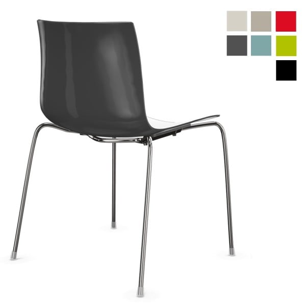 AKTION Arper CATIFA 46 0251 | zweifarbig Vierfuß | Kantinenstuhl | Küchenstuh... von Arper