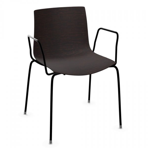 Arper CATIFA 46 0351 Stuhl Vierfuß Holzschale Wenge gebeizt von Arper