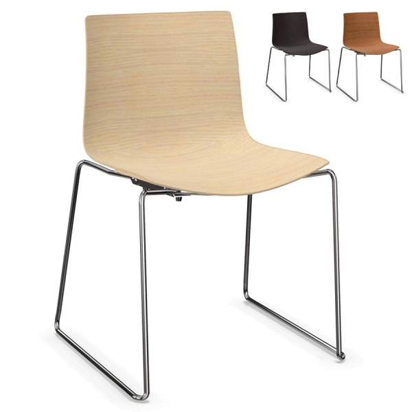Arper CATIFA 46 0378 Schale Eiche | Kufengestell | Konfigurator von Arper