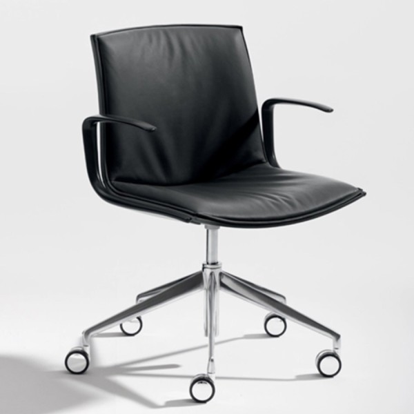 Arper CATIFA Up 6207 | Lederstuhl auf Rollen | Konfigurator von Arper