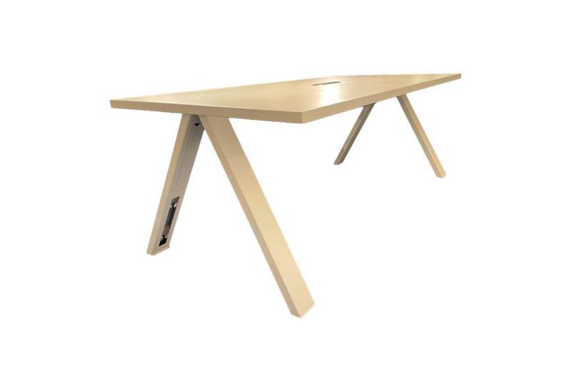 Arper Esstisch Tisch Cross Stahl Weiß Matt Gestell Stahl V22 Bianco Opaco Mit von Arper