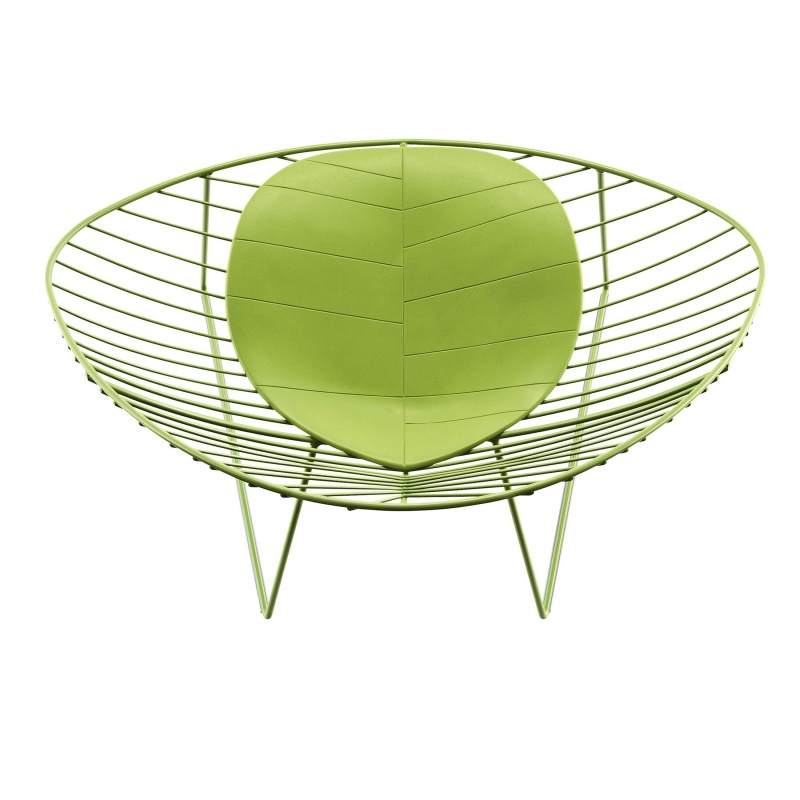 Arper - Leaf Loungesessel - grün/Stahl von Arper