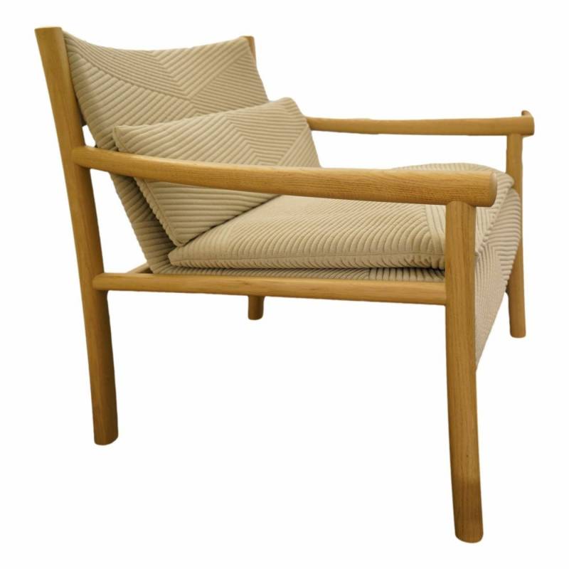Arper Relaxsessel Sessel Kata 3D-Knit-Gewebe mit grafischem Muster Gestell Eiche von Arper