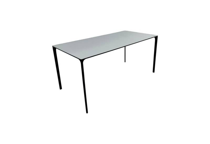Arper Schreibtisch Tisch Nuur Platte Laminat Fenix F01 Weiß Gestell Aluminium Matt von Arper