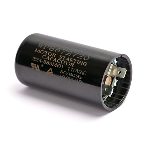 WP8572720 Waschmaschinenmotor Startkondensator, kompatibel für Whirlpool KitchenAid Kenmore Maytag Waschmaschine, ersetzt 3348058 661605 661607, 324-389uf 110Vac 50/60Hz von Arpfule