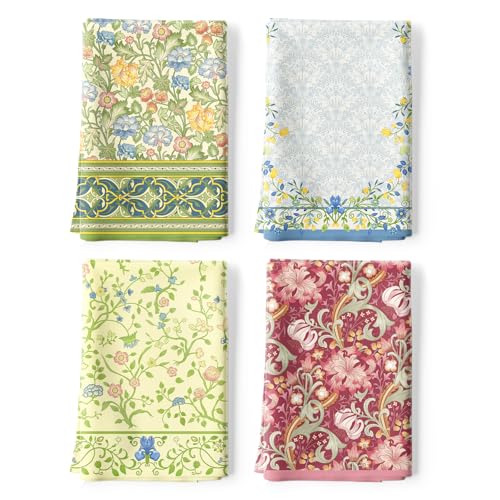 Arquiel 4er Set Geschirrtücher Weinlese Blume Küchentücher Blätter Dekorative 100% Baumwolle, 48 x 70 cm, Trockentücher Saugstarke Geschenk, Küche Dekoration Arquiel 4er Set Geschirrtücher Weinlese Blume Küchentücher Blätter Dekorative 100% Baumwolle, 48 x 70 cm, Trockentücher Saugstarke Geschenk, Küche Dekoration von Arquiel