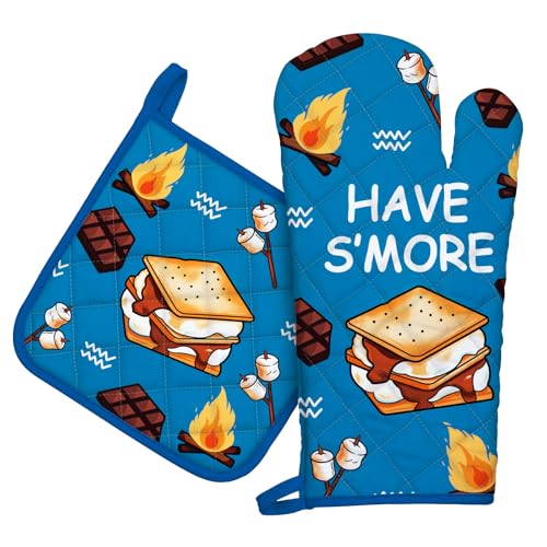 Arquiel Ofenhandschuh und Topflappen 2er Set, 100% Baumwolle Kochhandschuhe, Hitzebeständiger Küchenhandschuh Zum Kochen Backen Grillen Geschenk,Camper Camping-Thema Arquiel Ofenhandschuh und Topflappen 2er Set, 100% Baumwolle Kochhandschuhe, Hitzebeständiger Küchenhandschuh Zum Kochen Backen Grillen Geschenk,Camper Camping-Thema von Arquiel