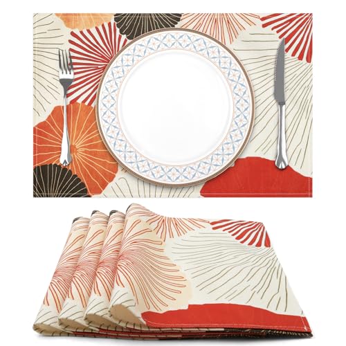 Arquiel Platzset 4er Set, Tischsets Abstrakte Pracht Feuerwerk Böhmen Abwischbar Hitzebeständige Placemats Tischunterlage für Küche Esstisch Urlaub Dekors(33 * 48cm) von Arquiel