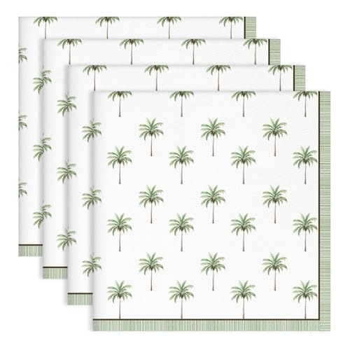 Arquiel Servietten Palme 4er-Set, Stoffservietten 100% Baumwolle Weiches Hochwertige Wiederverwendbare Esstisch Servietten Perfekt für Hochzeiten Küche Haushalt Party(45×45cm) von Arquiel