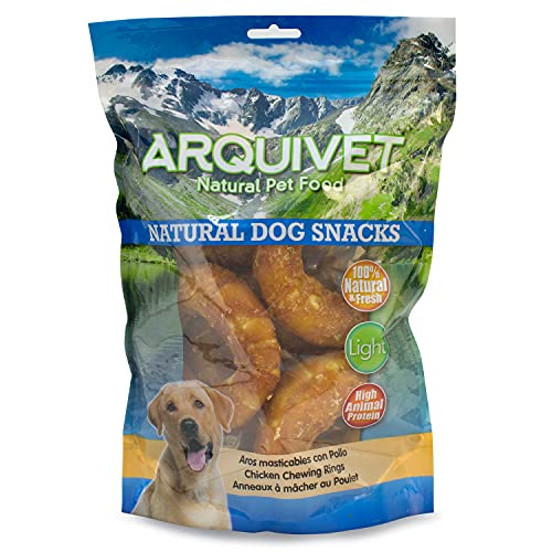 ARQUIVET Kauringe mit Huhn, Snacks für Hunde - 6 Stück - Ringe, Donuts, Kaukrapfen - natürliche Hunde-Snacks - Süßigkeiten, Preise, Hundepreise ARQUIVET Kauringe mit Huhn, Snacks für Hunde - 6 Stück - Ringe, Donuts, Kaukrapfen - natürliche Hunde-Snacks - Süßigkeiten, Preise, Hundepreise von Arquivet