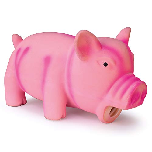 Arquivet Rosa Gummi-Schwein mit Sound 15 cm - Latexspielzeug für Hunde - Hundekauzubehör - Spielzeug für Haustiere mit Klang - kleine, große und mittelgroße Hunde von Arquivet