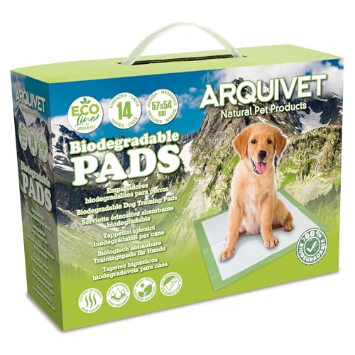Arquivet Biologisch abbaubare Unterlagen für Hunde, 57 x 54 cm, 14 Stück Arquivet Biologisch abbaubare Unterlagen für Hunde, 57 x 54 cm, 14 Stück von Arquivet