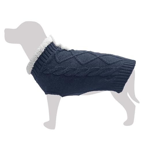 Arquivet Blauer Hundepullover 'Aneto' L, 35 cm, Kaltschutz, Hundepullover von Arquivet