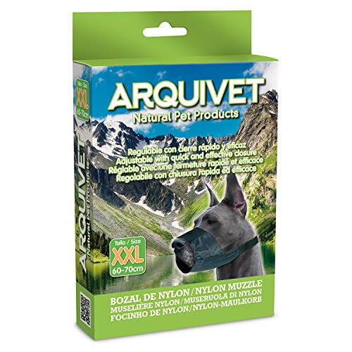 Arquivet Maulkorb für Hunde, Nylon, XXL, Schwarz von Arquivet