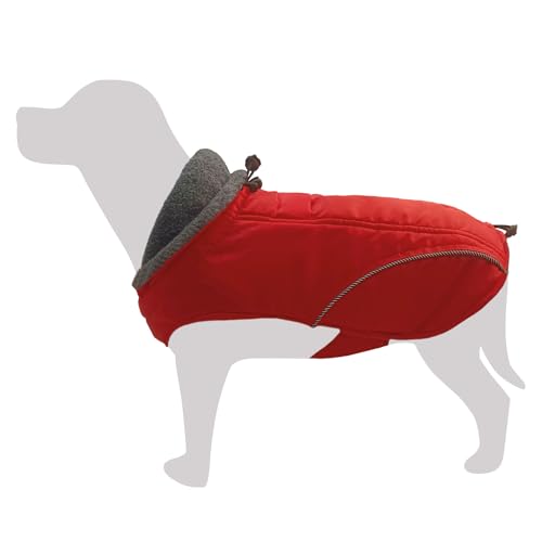 Arquivet Rote Warnweste für Hunde 'Monviso' XL, 40 cm, Kälteschutz, Hundeweste von Arquivet